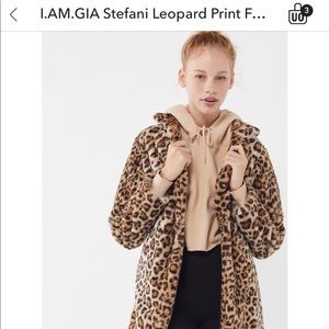 NWT I.AM.GIA Leopard Fur Coat